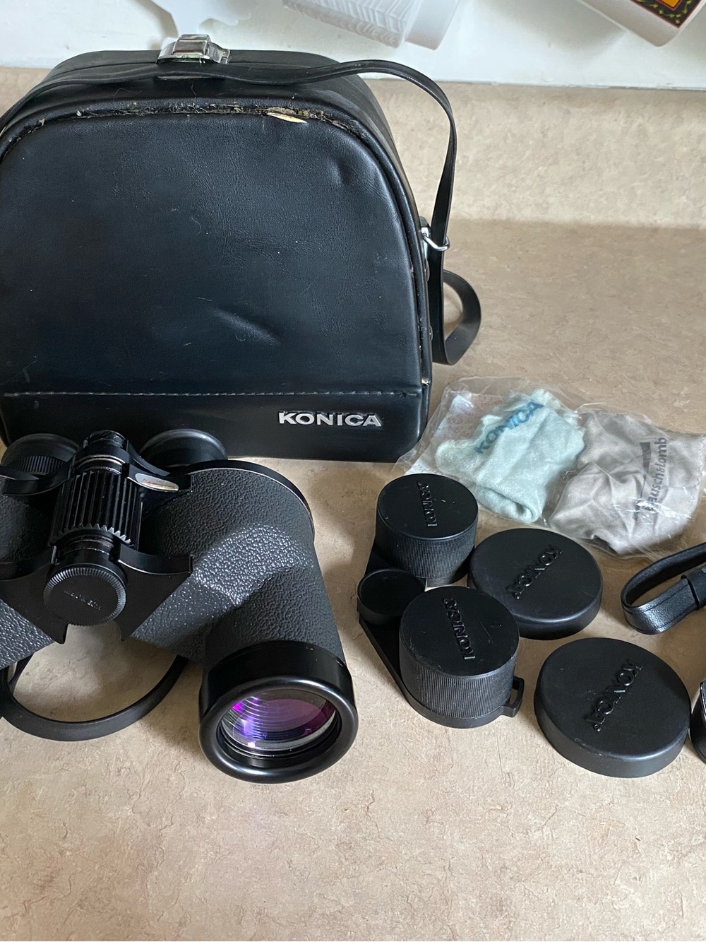 Vintage Konica 7X35 Field Binoculars Set Fully Coated Optics 420 Ft At 1000 YDS